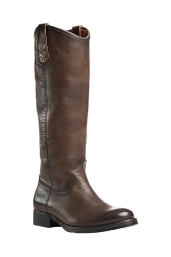 Image of Frye Melissa Button 2 Equestrian-Inspired Tall Boots for Women Made from Hard-Wearing Vintage Leather with Antique Metal Hardware and Leather Outsole - 15 inch Shaft Height
