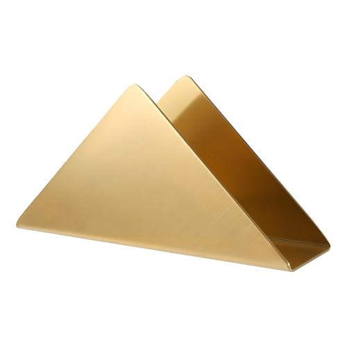 Disnace Servilletero de mesa, dispensador de servilletas de metal triangular independiente, para mejorar la conveniencia, servilletero, servilletero para cocina, mesa de comedor, fiesta (dorado) Disnace Servilletero de mesa, dispensador de servilletas de metal triangular independiente, para mejorar la conveniencia, servilletero, servilletero para cocina, mesa de comedor, fiesta (dorado)