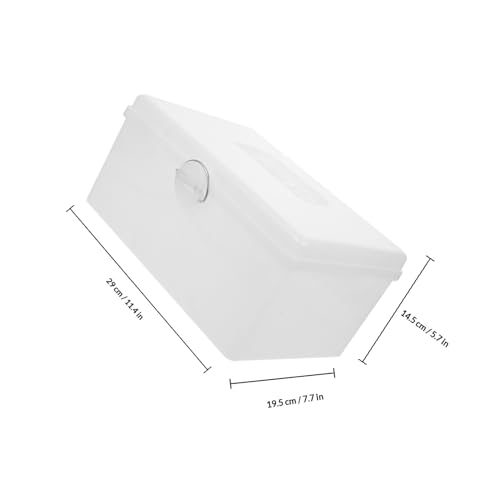 Caja de almacenamiento de plástico para mahjong con asa y cerradura miniatura 2