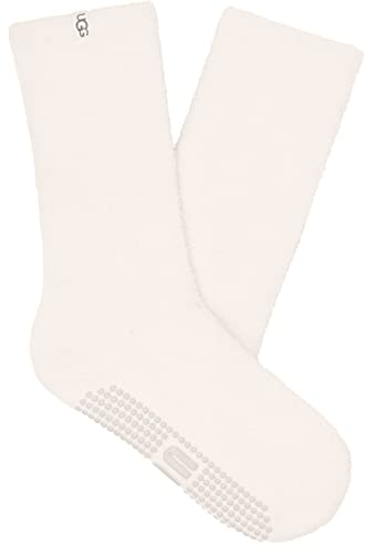 UGG Women's Paityn Cozy Gripper CrewSocks, Cream, O/S