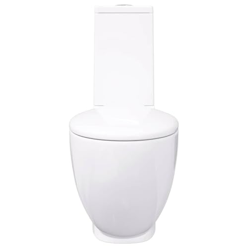 Inodoro de cerámica diseño moderno con cisterna y acabados premium blanco 5