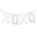 16 Inch XOXO Letter Foil Balloons Banner Wedding Engagement Valentines Day Marriage Bridal Shower Birthday Party Decor Balloon Multicolor (XOXO White)
