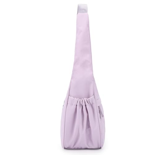 Image of JANKS Small Puffer Crescent Shoulder Bag for Women, Nylon Quilted Puffy Crossbody Purse, Cute Hobo Shoulder Handbags
