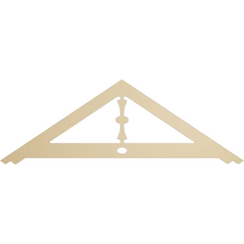 72"W x 24"H x 1 1/2"P (8/12) Pitch Artisan Signature Urethane Gable Pediment, Primed Tan