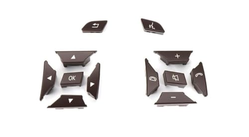 Bouton de volant pour Benz W204 W117 W218 marron - Commande de menu interrupteur 1 paire