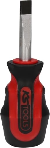 KS Tools 159.1124 ERGOTORQUEplus Destornillador plano corto, 8 mm