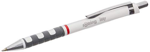Image of rOtring Tikky Ballpoint Pen, Medium Point, White Barrel, Black Ink (1904718)