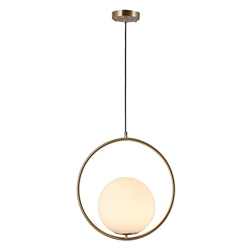 BODAHL Kugelglas-Kronleuchter, luxuriös, galvanisiert, kreisförmiges...