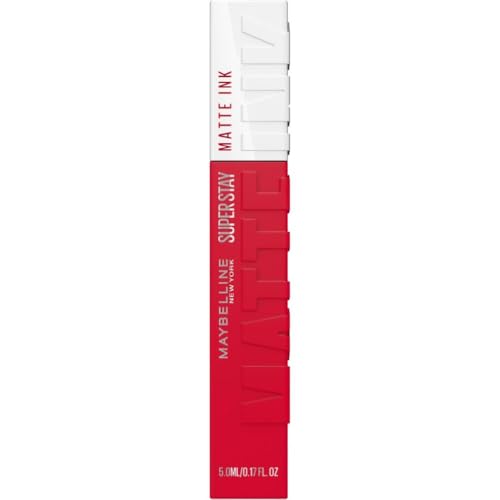 Maybelline New York Tinta Labbra a Lunga Durata, Effetto Matte e Colore Intenso, Tenuta fino a 16 Ore, No Transfer e Senza Sbavature, SuperStay Matte Ink, Tonalità: (325), 5 ml