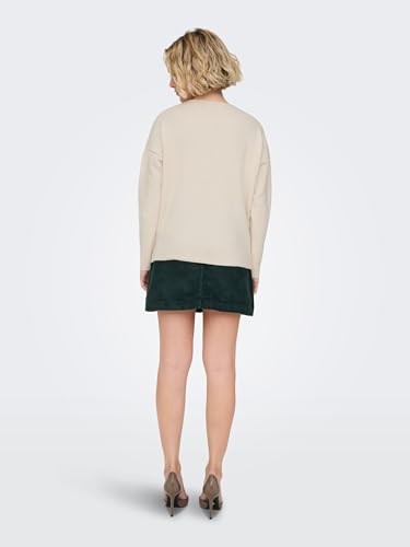 ONLY Damen Strickpullover V-Ausschnitt Sweater Onlrica Life L/S V-Neck Pullo KNT Noos 15224360,Birchdetail:w. Melange,XS – Ansicht 5