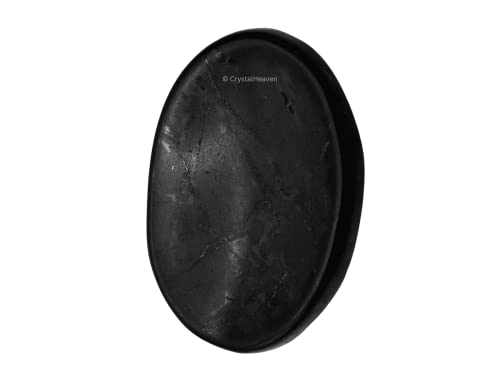Image of Certified Shungite Crystal Thumb Worry Pebbles Stones for Anxiety Stress Relief Massage - AAA Grade Original Healing Gemstone Agate Rubbing Stone for Yoga Meditation Spiritual Reiki Feng Shui