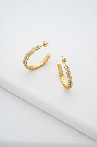 Boucles d'oreilles Ted Baker créoles double cristal éclatant - 5