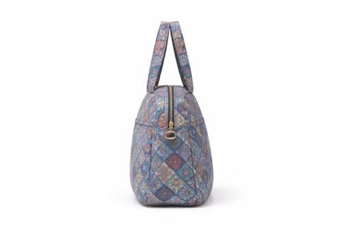 Image of Women's Printed Dome Satchel Handbag with Front Pocket Zip Closure Stylish Shoulder Bag for Daily Use Travel Office Multicolor Pattern