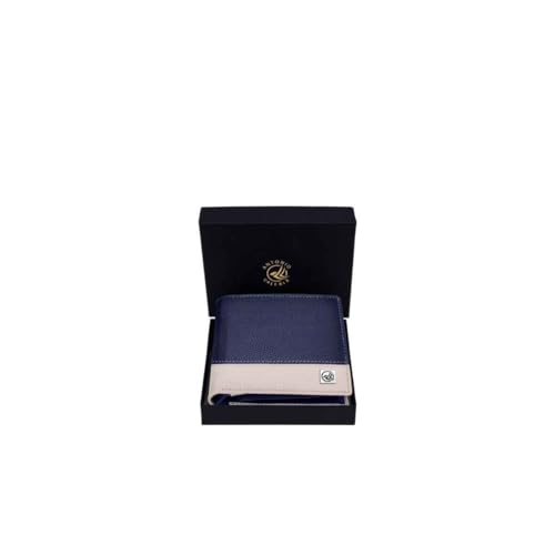 Image of ANTONIO VALERIA Jake Blue /Sand Leather Wallet for Men