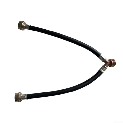 Honseadek Manguera de entrada de agua de goma acanalada de 3/4 pulgadas resistente a alta presión, construcción duradera para agua fría y caliente con fácil instalación