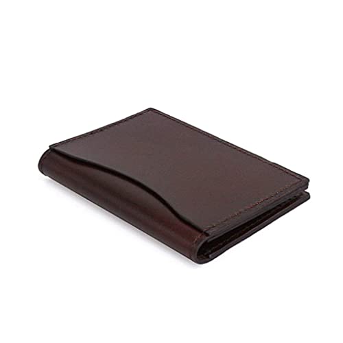 Men's Small Card Holder Wallets Mini Bifold Coin Pocket Purse Minimalist Front Pocket Wallet,Wallets,Leather Wallet(Black Brown)2