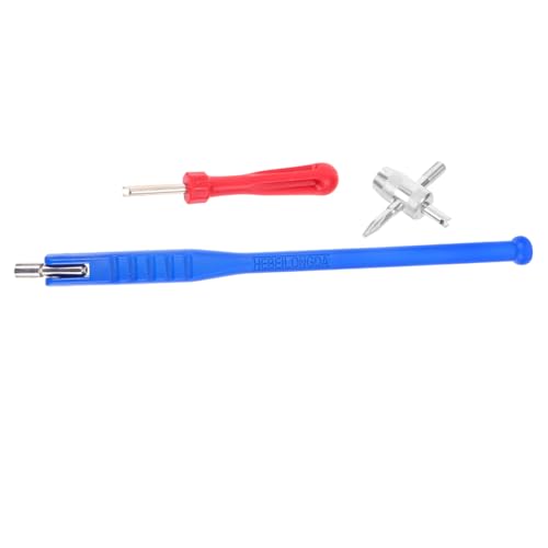 Mikikit 1Juego Extractor de Vástago de Válvula Neumáticos Kit Herramientas de Reparación de Duradero y Conveniente Instalación y Desmontaje de Válvulas