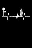 Surfing Herzschlag: Surfer Surfbrett Herzschlag Notizbuch I Wassersport Wellenreiten Surfboard Heartbeat Notebook (A5 6