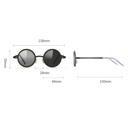 Adjustable Tint Sunglasses for Men 1-9 Gears Round Polarized Sun Glasses with ND Filter Lenses4