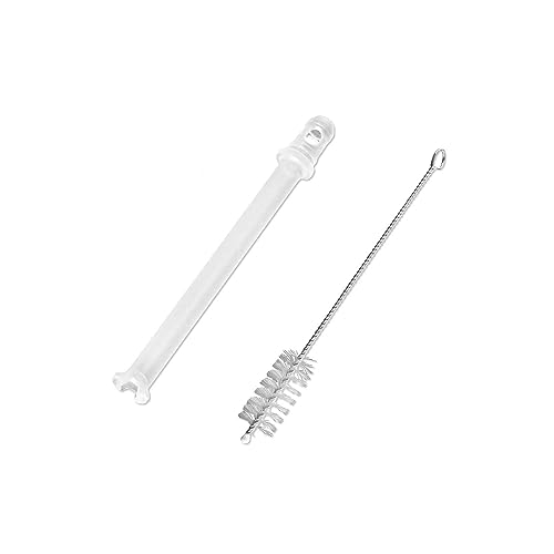 DEKAROX Tubo de aspiración de leche 101 mm + cepillo de limpieza para DeLonghi 5313226701 para cafeteras automáticas como EN520 Nespresso Latissima