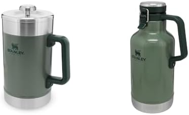 STANLEY Classic Stay Hot French Press Kaffeepresse & Classic Easy-Pour Growler Thermoskanne 1.9 Liter