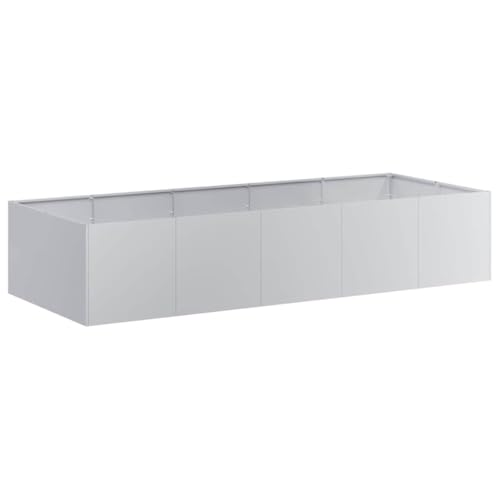 vidaXL Pflanzkübel 200x80x40 cm Verzinkter Stahl, Pflanzschale, Garten-Garten-Pflanzkübel, Outdoor-Pflanzgefäß, Hochbeet, Pflanzgefäß, Blumenkasten
