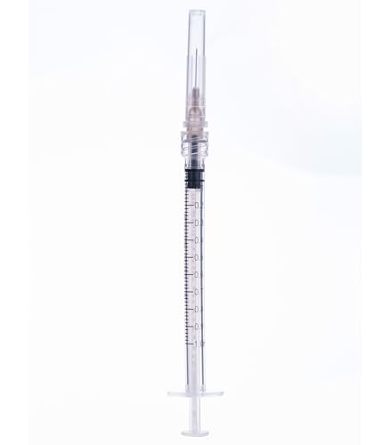 1ml Syringe with Needle - 27G Needle 100-Pack Individually packed Suitable for use in industrial laboratories