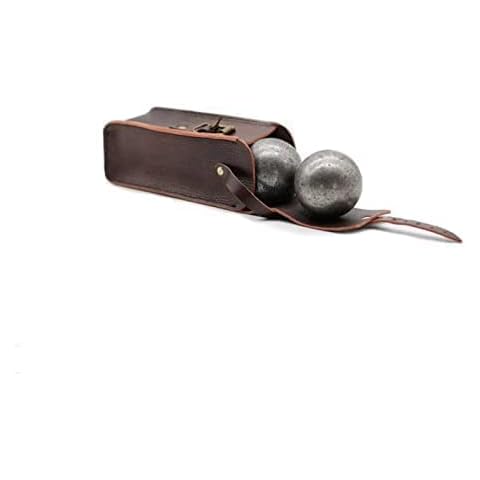 ALL SPORT VINTAGE - Classic Vintage Petanque Ball Case in Cowhide Leather - Hand-Stitched - French Brand - Customisable Cover