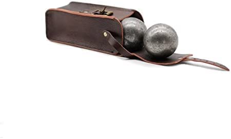 ALL SPORT VINTAGE – Funda de bola de petanca vintage Le Classique de piel de vaca – Cosido a mano – Marca francesa – Personalizable