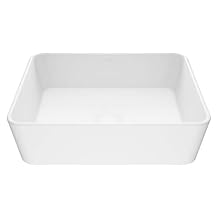 VIGO Marigold 18"L x 14"W x 5"H Over the Counter Matte Stone Rectangular Vessel Bathroom Sink in White -VG04003