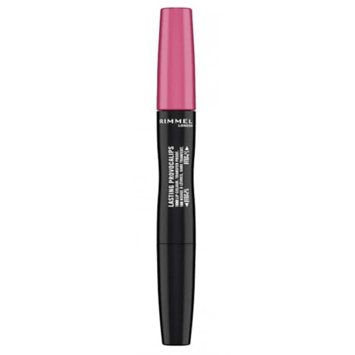 Rimmel London. Lasting Provocalips. Labial fijo. 410 Pinky promise. Paso 1: 2.3mL, Paso2: 1.6g