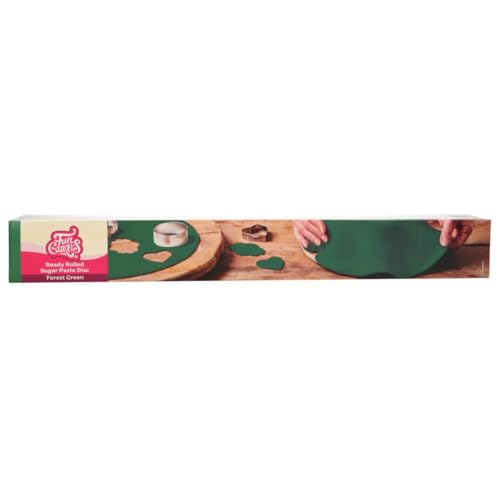 FunCakes Ausgerollte Rollfondant Disc Forest Green: Köstliches Vanille-Aroma bereits gerollt einfach zu verwenden perfekt für die Kuchendekoration 430 g