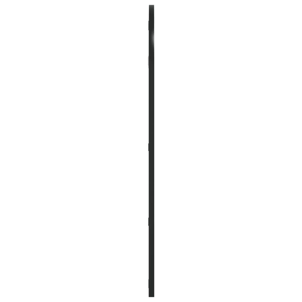 Wandspiegel Schwarz 40x80 cm Gewölbt Eisen Glas mit pulverbeschichtetem Rahmen für Flur Schlafzimmer Badezimmer Deko Montage, klarer Spiegel für Kosmetik und Rasur