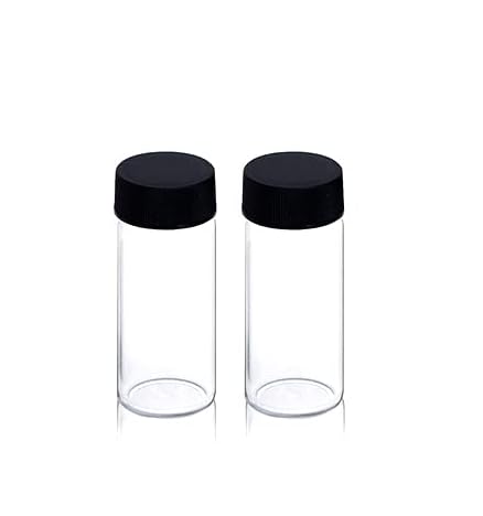 Sample Vial for 0-200NTU Turbidimeter, Glass Cuvette | Sample Cell Ф25×60 mm, Pack of 2, Compatible with BriSunshine Turbidity Meter Only