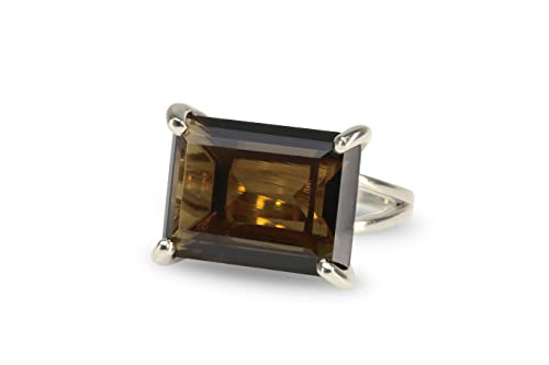 Bague en quartz fumé argentée : le cadeau idéal pour elle et vos fiançailles