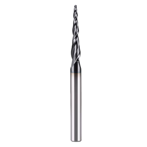 Image of Hozly Solid Carbide 2 Flutes Tapered Ball Nose End Mill 1/4" Shank