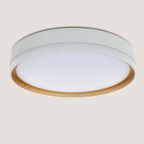 LEDKIA LIGHTING Plafón LED para Cocina, Comedor, Habitación, Baño 24W Circular Metal Ø400 mm Marstal