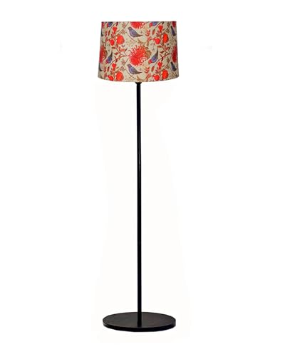 Image of Homesake Modern Floor Lamp for Living Room Traditional Farmhouse Boho Floor Lamp Mid-Century Pole Lamp with Linen Lamp Shade Modern Bohemian Corner Lamp for Living Room Bedroom Office