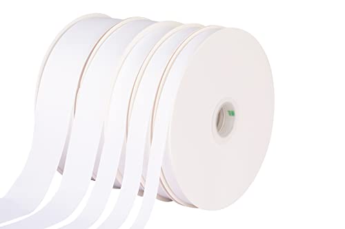 Fondersy 38mmX 91M Solid Grosgrain Ribbon for Gift Wrapping Parties Wedding Decoration, Crafts Sewing(White) - Image 4