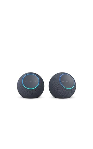 Image of Echo Dot Max (newest model) stereo pair, Graphite
