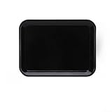 Honseadek Bandeja rectangular para servir, hecha de melamina, antideslizante y resistente a los arañazos, para uso doméstico, cocina y comedor (38,6 x 28,9 cm)