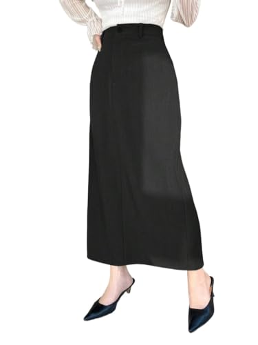 Women's Flowy Trendy Skirt Casual Plain Long Skirt