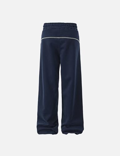 Aelfric Eden Color Blocking Stitch Baggy Sweatpants Casual Barrel Pants Wide Leg Elastic Drawstring Trousers Unisex3