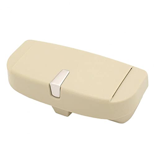 Image of AUGEN Multi-Function Big Face Sunglasses Frame Car Glasses Case Sun Visor Clip Holder Eyeglasses Glasses Case Storage Box Accessories (Pack of 2) (Black & Beige)