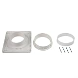 Kit piastra da parete a collegamento rapido per condotti da 10,2 cm che supportano l'installazione dell'essiccatore e funzioni di ventilazione complementari