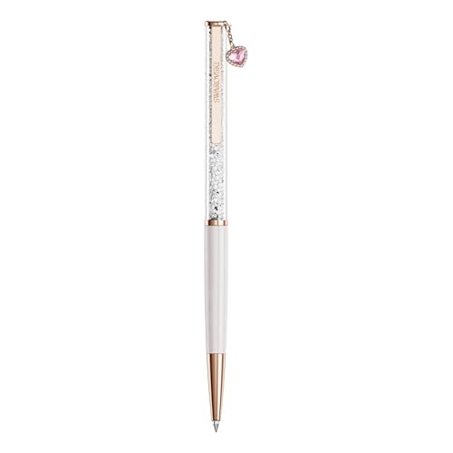 Bolígrafo Crystalline Swarovski rosa oro rosa con colgante de corazón para mujer 2