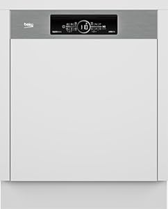 Beko BDSN36541XP Geschirrspüler 60 cm, einbau und teilintegriert, für 15 Maßgedecke, 6 Programme, 6 Zusatzfunktionen, 3 Spülebenen, PowerIntense, SilentWash, SelfDry, SensorAdapt, weiß