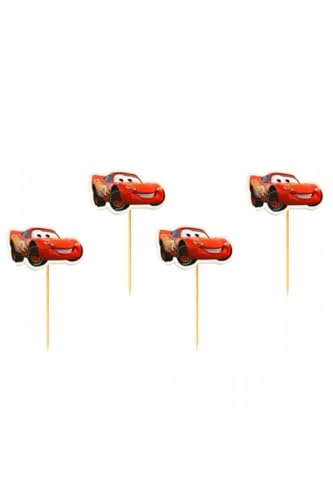 Cars Arabalar Şimşek Mcqueen 20 Adet Doğum Günü Parti Kürdan Sunum Kürdanı