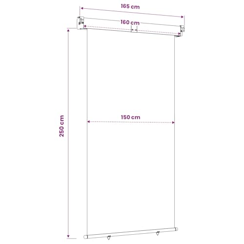 Paravent vertical en acier et polyester haute densité de 250 cm max - 7