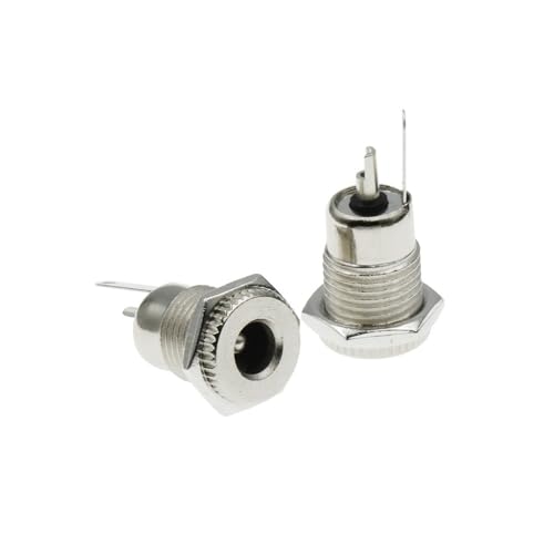 TSIOHKBS 5PCS/LOT DC099 5.5 mm x 2.1mm DC Power Jack Socket Female Panel Connector Metal DC-099 Open Hole 11MM 5.5 * 2.1 5.5 * 2.5 (5Pcs 5.5x2.5mm)